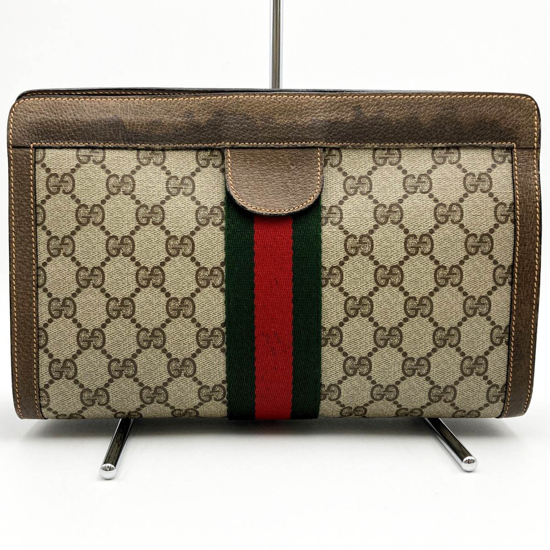 GUCCI グッチ オールドグッチ クラッチバッグ セカンドバッグ ポーチ シェリーライン ベージュ GGスプリームキャンバス レディース  ファッション 89 01 002 USED 【中古】 | フリマアプリ ラクマ