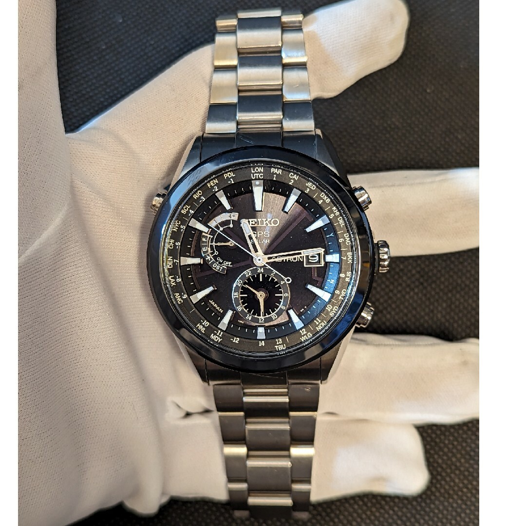 最終値下げ❗★美品★初代アストロン SBXA003 チタンモデル　黒文字盤 メンズの時計(腕時計(アナログ))の商品写真