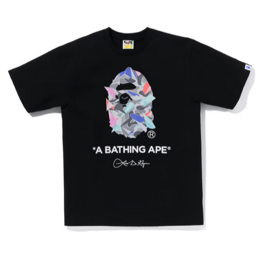 A BATHING APExLOUIS DE GUZMAN Tee BlackTシャツ/カットソー(半袖/袖なし)