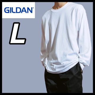 ギルタン(GILDAN)の新品未使用 ギルダン 6oz ウルトラコットン 無地  ロンT ホワイト L(Tシャツ/カットソー(七分/長袖))