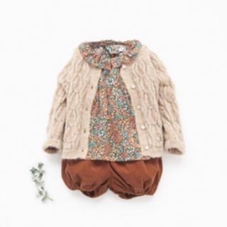 misha&puff Scallop cardigan Rose gold