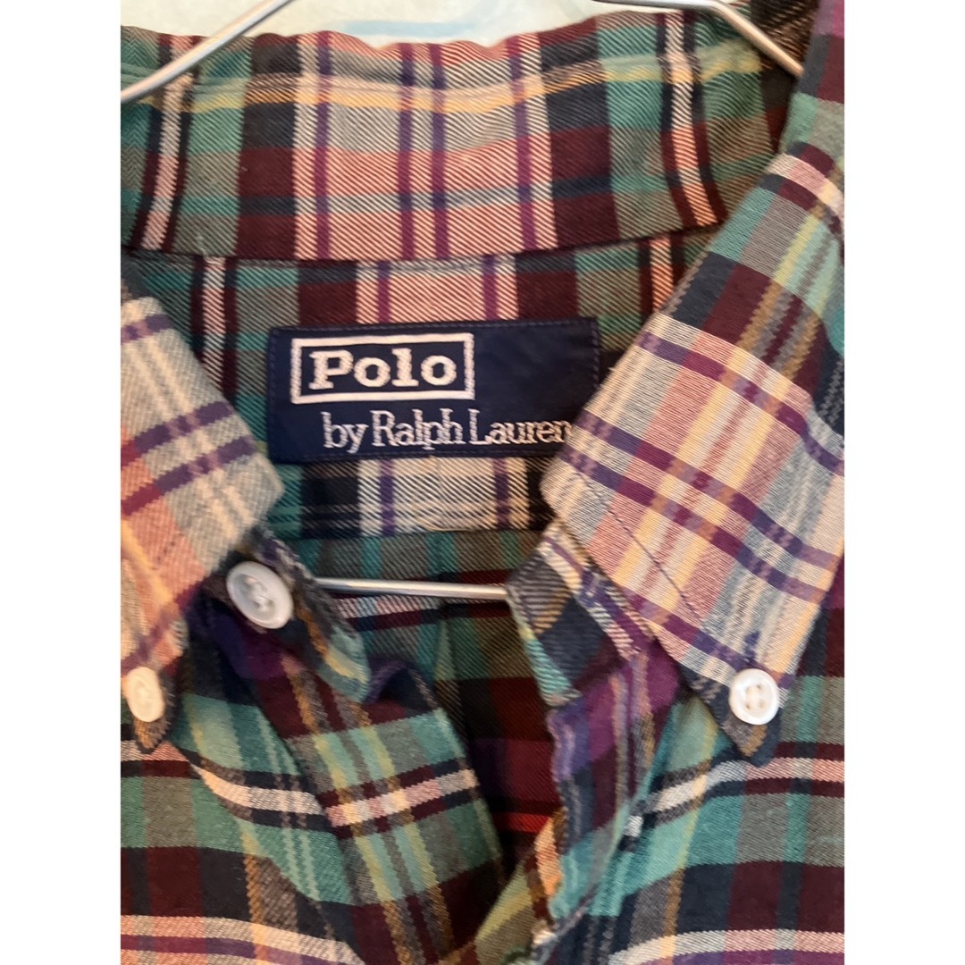 POLO RALPH LAUREN(ポロラルフローレン)のポロラルフローレンチェックボタンダウンシャツ　Mサイズ　メンズおしゃれシャツ レディースのトップス(シャツ/ブラウス(長袖/七分))の商品写真