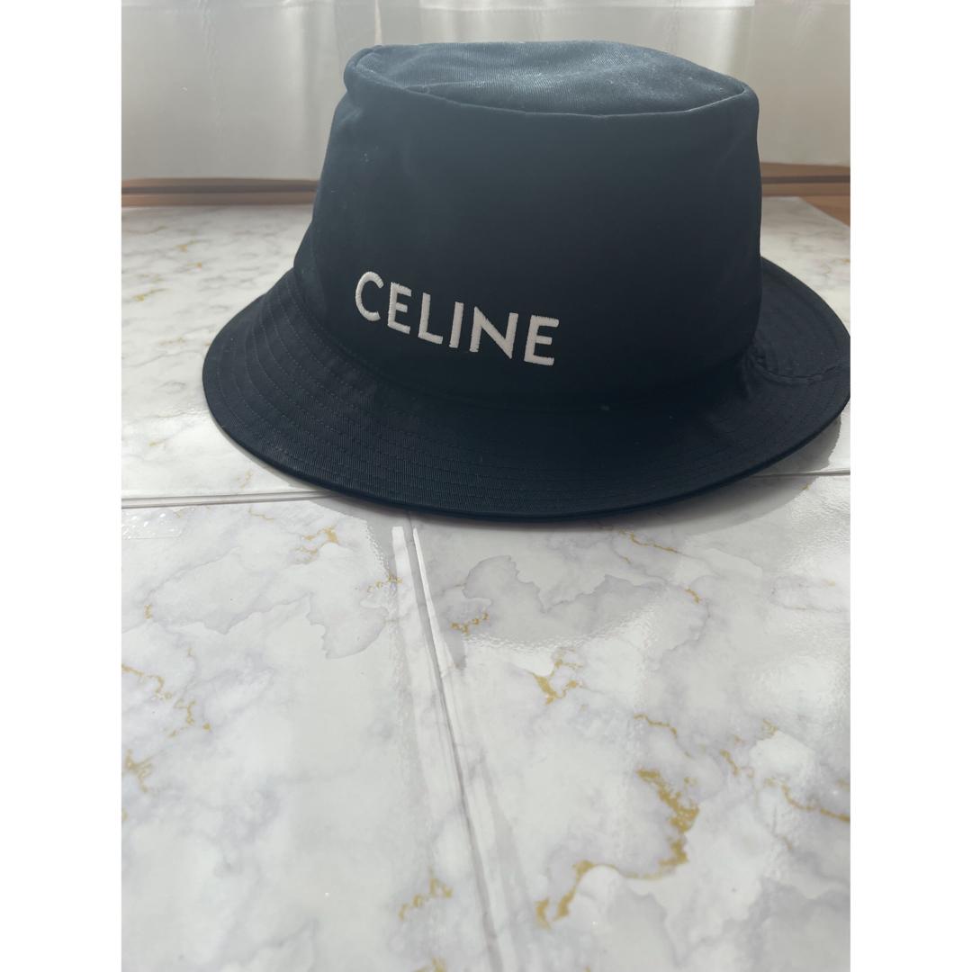 送りますCELINE セリーヌ バケットハット コットン ウルトラブラック 新品未使用