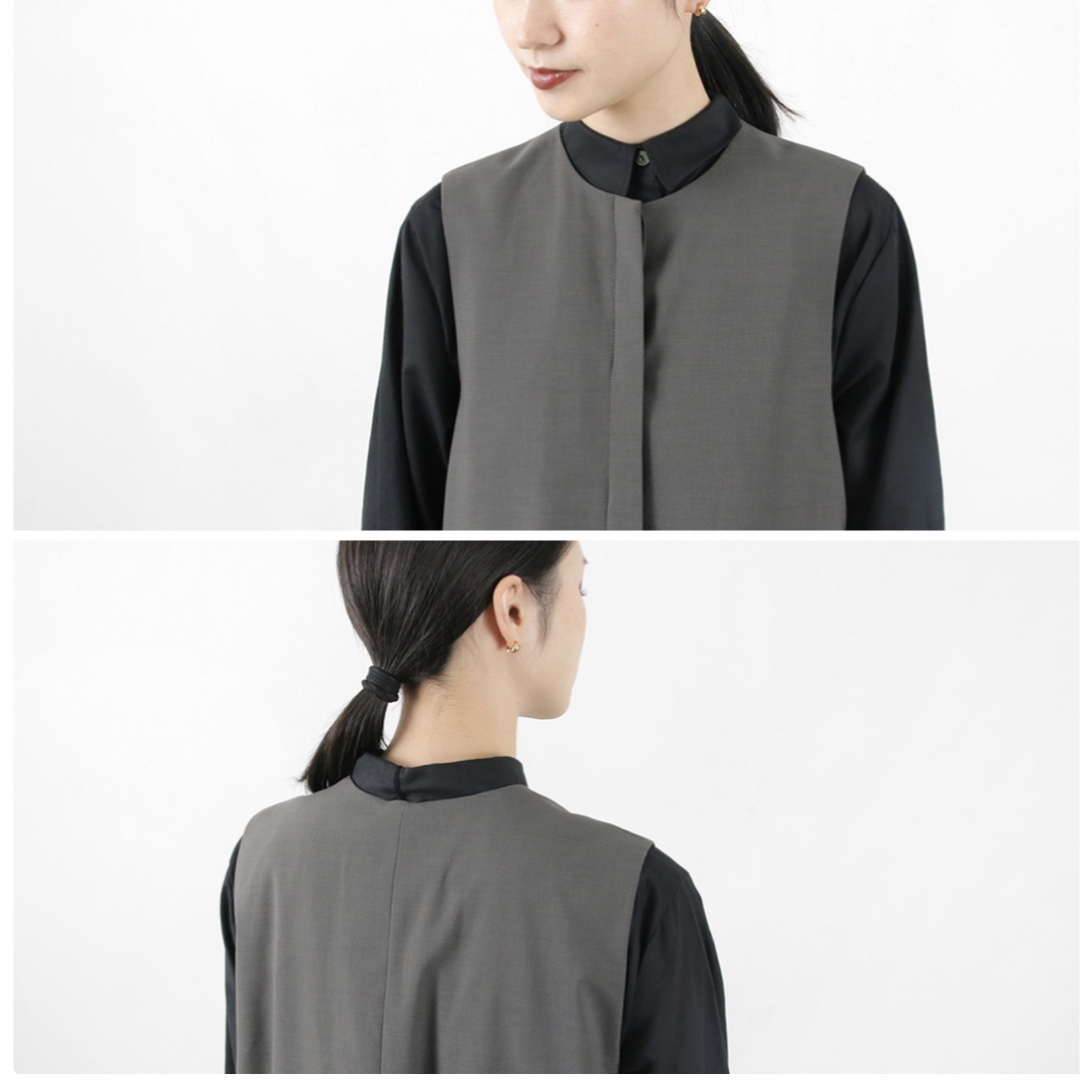 mizuiro ind - ミズイロインド フロントフライ コクーン ジレ の通販