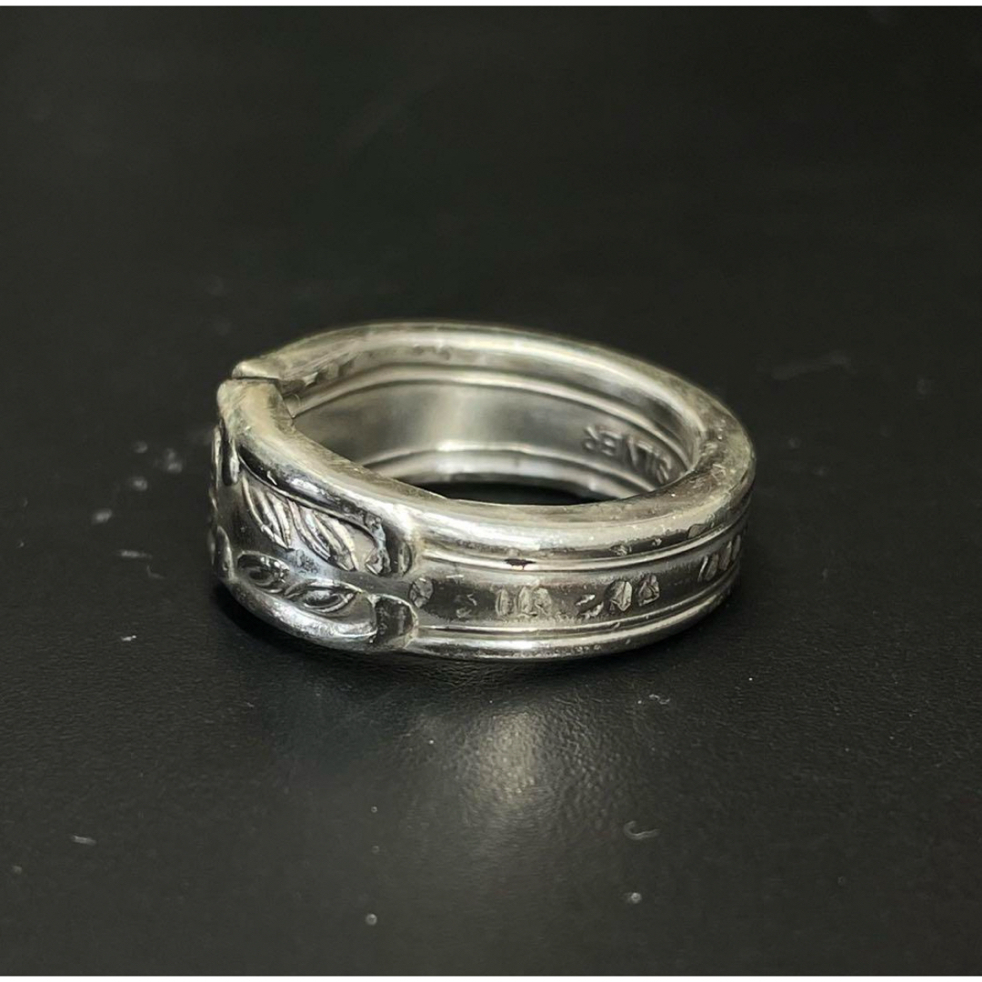 C6 ヴィンテージ スプーンリング アンティーク花柄 メンズのアクセサリー(リング(指輪))の商品写真