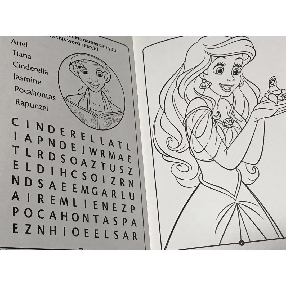 Disney(ディズニー)のディズニープリンセス 英語 Learning to Count ぬり絵 パズル エンタメ/ホビーの本(絵本/児童書)の商品写真