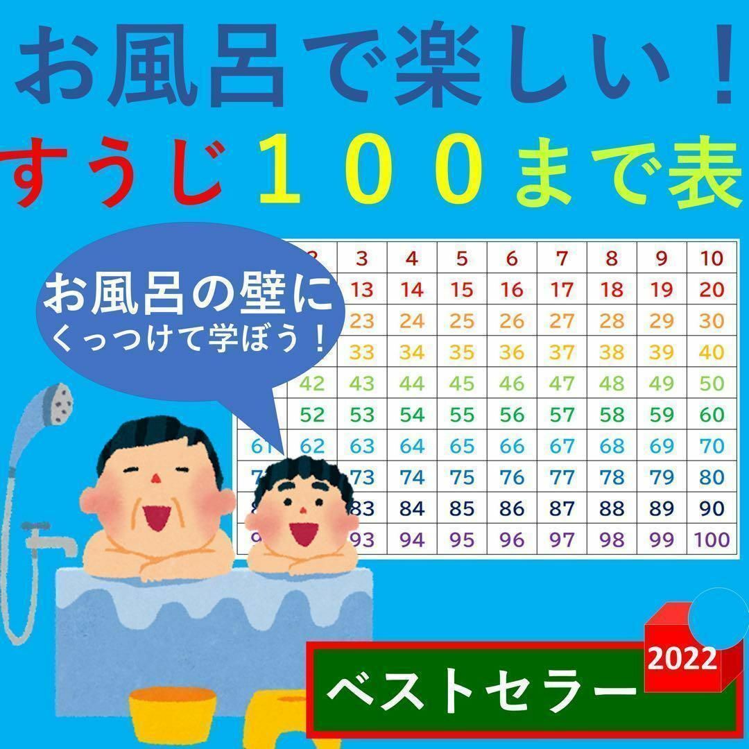 すうじ一覧表 お風呂 お風呂で楽しい！数字一覧表 キッズ/ベビー/マタニティのおもちゃ(お風呂のおもちゃ)の商品写真