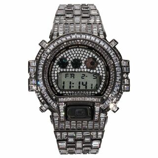 ジーショック(G-SHOCK)のG-SHOCK フルカスタム Gショック DW6900 バゲットCZダイヤベゼル（キュービックジルコニア）ブラックゴールド(腕時計(デジタル))