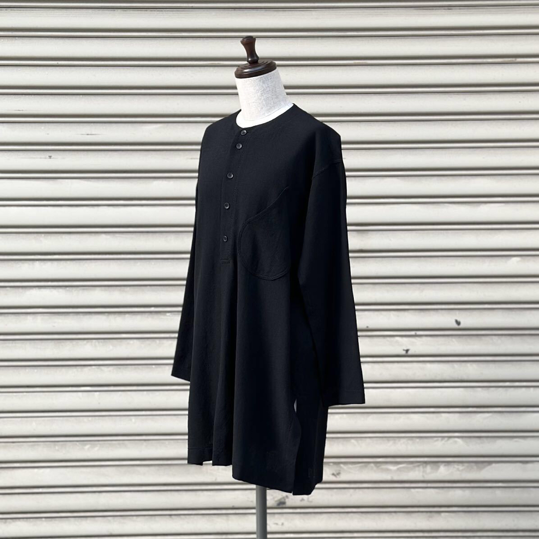 ISSEY MIYAKE - 90s イッセイミヤケ ノーカラー ウール シャツ