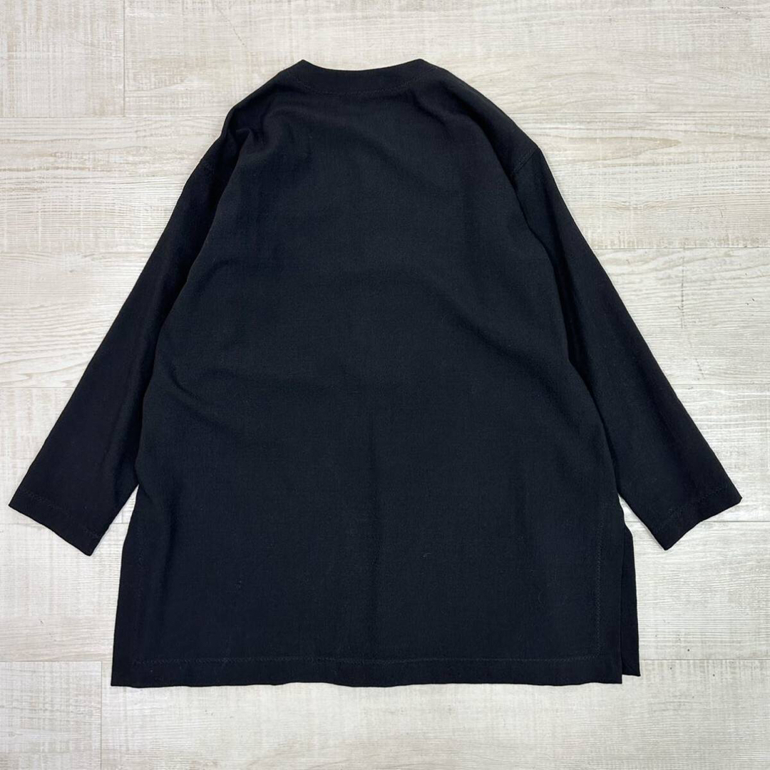 ISSEY MIYAKE - 90s イッセイミヤケ ノーカラー ウール シャツ