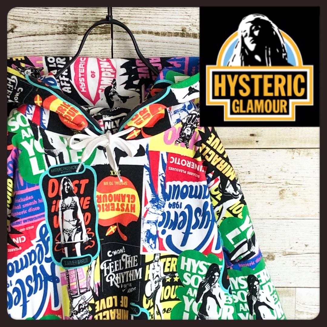hystericglamour ヒステリックグラマー パーカー 総柄 ロゴ満載 | フリマアプリ ラクマ