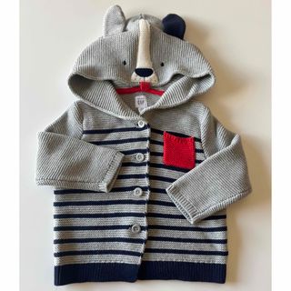 ベビーギャップ(babyGAP)の美品】babyGAP フード パーカー　カーディガン　dog　80 セット割♡(ニット/セーター)