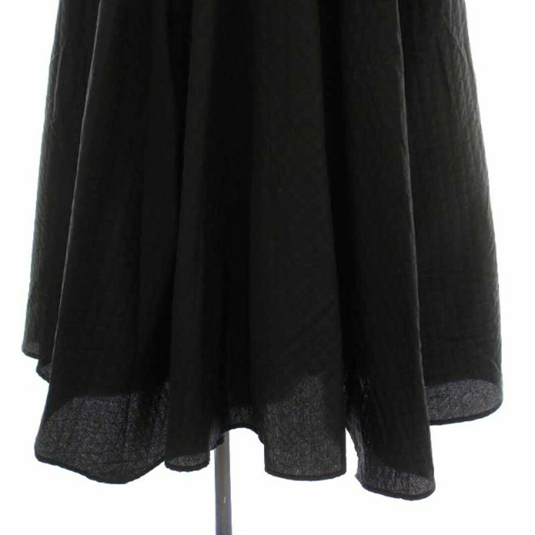 FRAY I.D(フレイアイディー)のフレイアイディー キルティングジャガードフレアスカート ロング 0 S 黒 レディースのスカート(ロングスカート)の商品写真