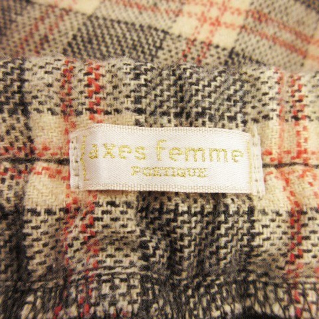 axes femme(アクシーズファム)のアクシーズファム スカート フレア ロング チェック レース M ベージュ レディースのスカート(ロングスカート)の商品写真