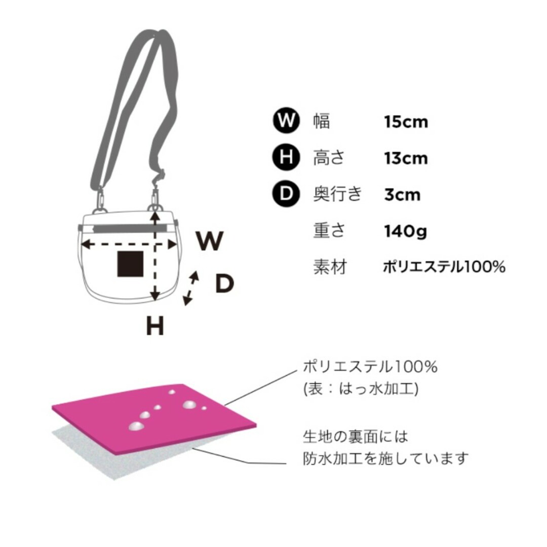 KiU(キウ)の☆美品☆　kiu 600D ウォーターリペレント ポーチ レディースのバッグ(ショルダーバッグ)の商品写真