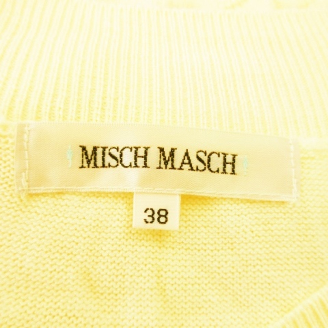 MISCH MASCH(ミッシュマッシュ)のミッシュマッシュ ニット セーター Vネック 七分袖 絹混 ペール 38 黄 レディースのトップス(ニット/セーター)の商品写真