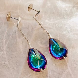 Baccarat - バカラ プシデリック チェーンピアス スカラベブルー