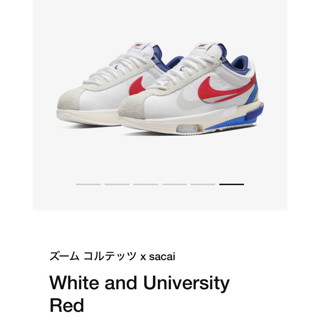 靴/シューズsacai × Nike Zoom Cortez  27.5