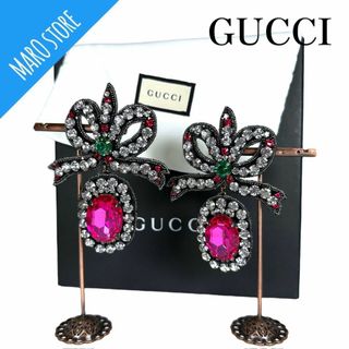 グッチ(Gucci)の【美品】GUCCI グッチ クリスタル ビジュー ピアス 両耳用(ピアス)