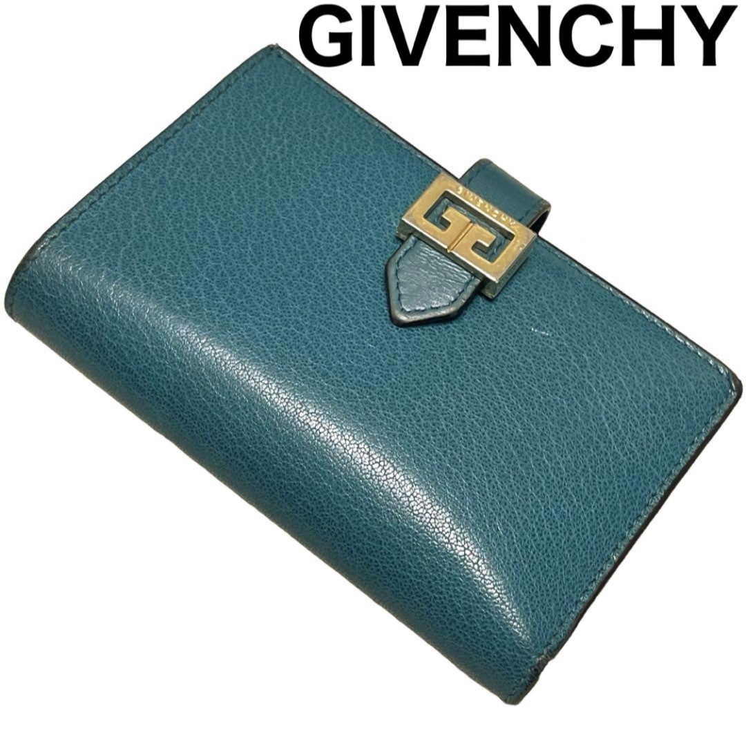 GIVENCHY - GIVENCHY 折り財布 二つ折り Gロゴ 4G ゴールド金具 GV3 3D ...