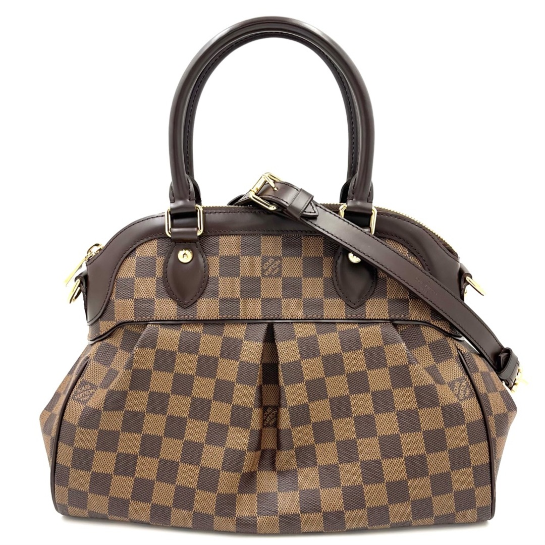 LOUIS VUITTON ルイヴィトン 2WAY ダミエ トレヴィPM ハンドバッグ ショルダーバッグ 鞄 かばん N51997    ブラウン 茶 ゴールド金具 レディース 人気【品】可能長さ