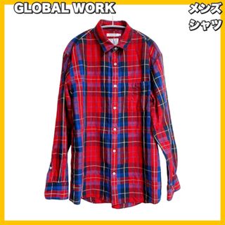 グローバルワーク(GLOBAL WORK)のGLOBAL WORK / グローバルワーク 赤チェック 長袖 シャツ(シャツ)