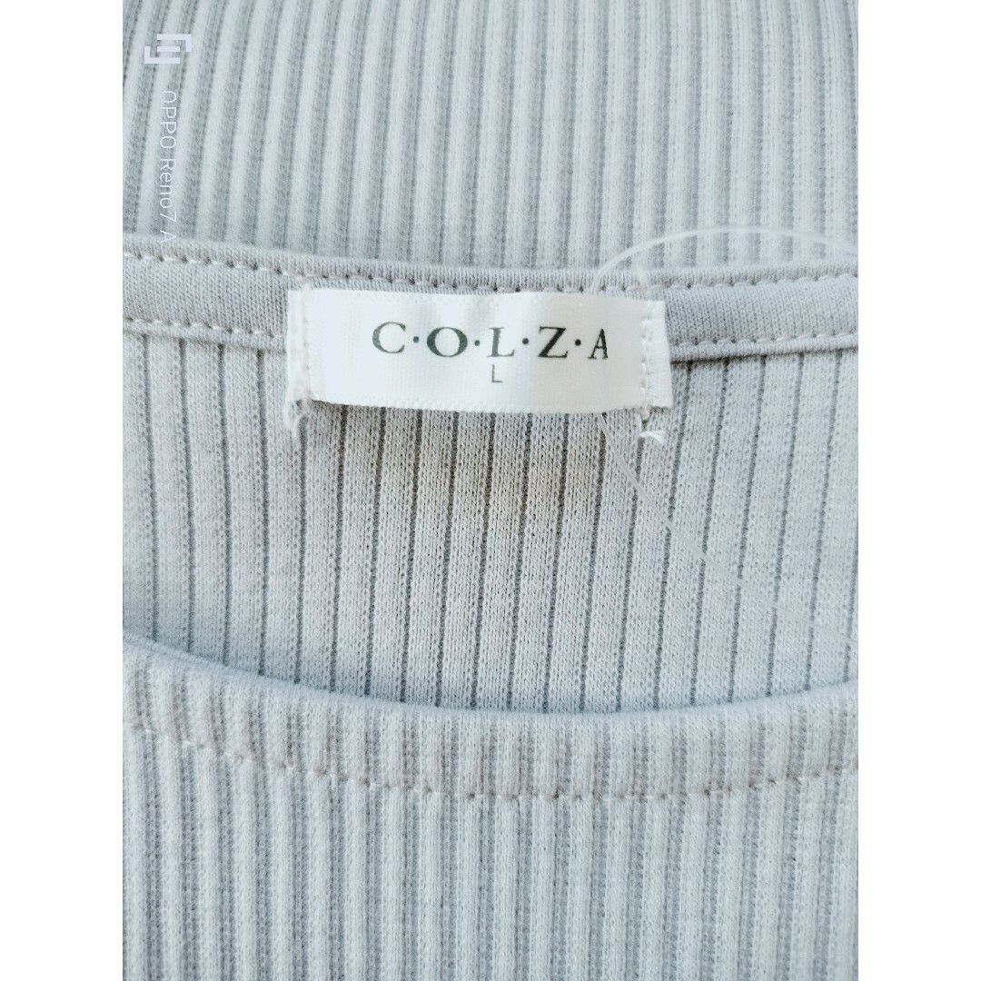 COLZA(コルザ)の半袖トップス   ライトグレー  Ｌサイズ  ハニーズ レディースのトップス(Tシャツ(半袖/袖なし))の商品写真