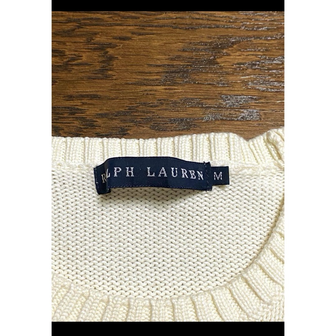 POLO RALPH LAUREN(ポロラルフローレン)の【人気カラー アイボリー】 ラルフローレン 半袖 ニット    NO1623 レディースのトップス(ニット/セーター)の商品写真