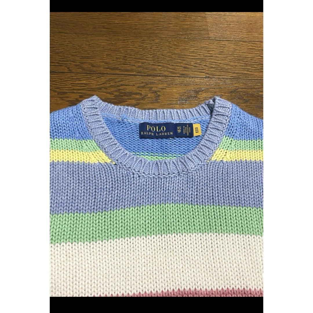 POLO RALPH LAUREN(ポロラルフローレン)の【希少デザイン】 ラルフローレン 半袖 ニット パステルカラー   NO1624 レディースのトップス(ニット/セーター)の商品写真