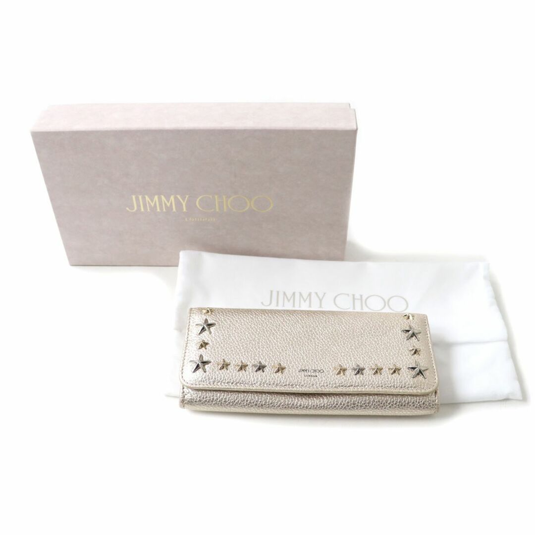 JIMMY CHOO 2つ折財布 ゴールド スタースタッズ