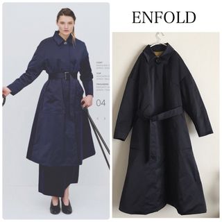 エンフォルド(ENFOLD)のENFOLD エンフォルド　ベビーサテンステンカラーフレアコート(ロングコート)