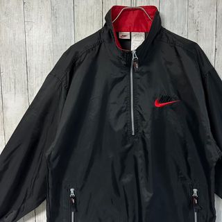 nike 90s ヴィンテージ　厚手ナイロンジャケット　コート　ナイキ　黒