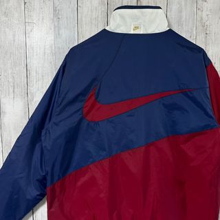 レアデザイン90sNIKE ナイキ 刺繍ナイロンジャケット メンズL