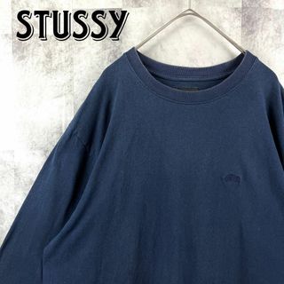 STUSSYステューシー　ロンTシャツ　ブラック　レインボースカルドクロXL