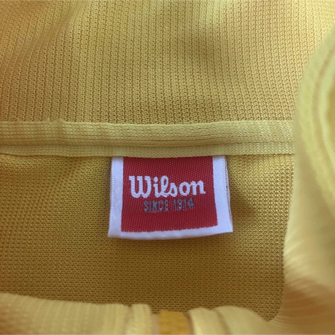 90’s Wilson トラックジャケット ワンポイント テープロゴ イエロー
