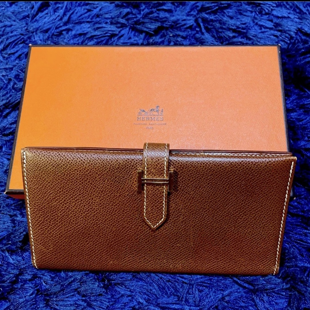 極美品●HERMES エルメス コンスタンスロング ヴォーエプソン シルバー金具 長財布/レザーウォレット グリアスファルト フランス製 A刻印