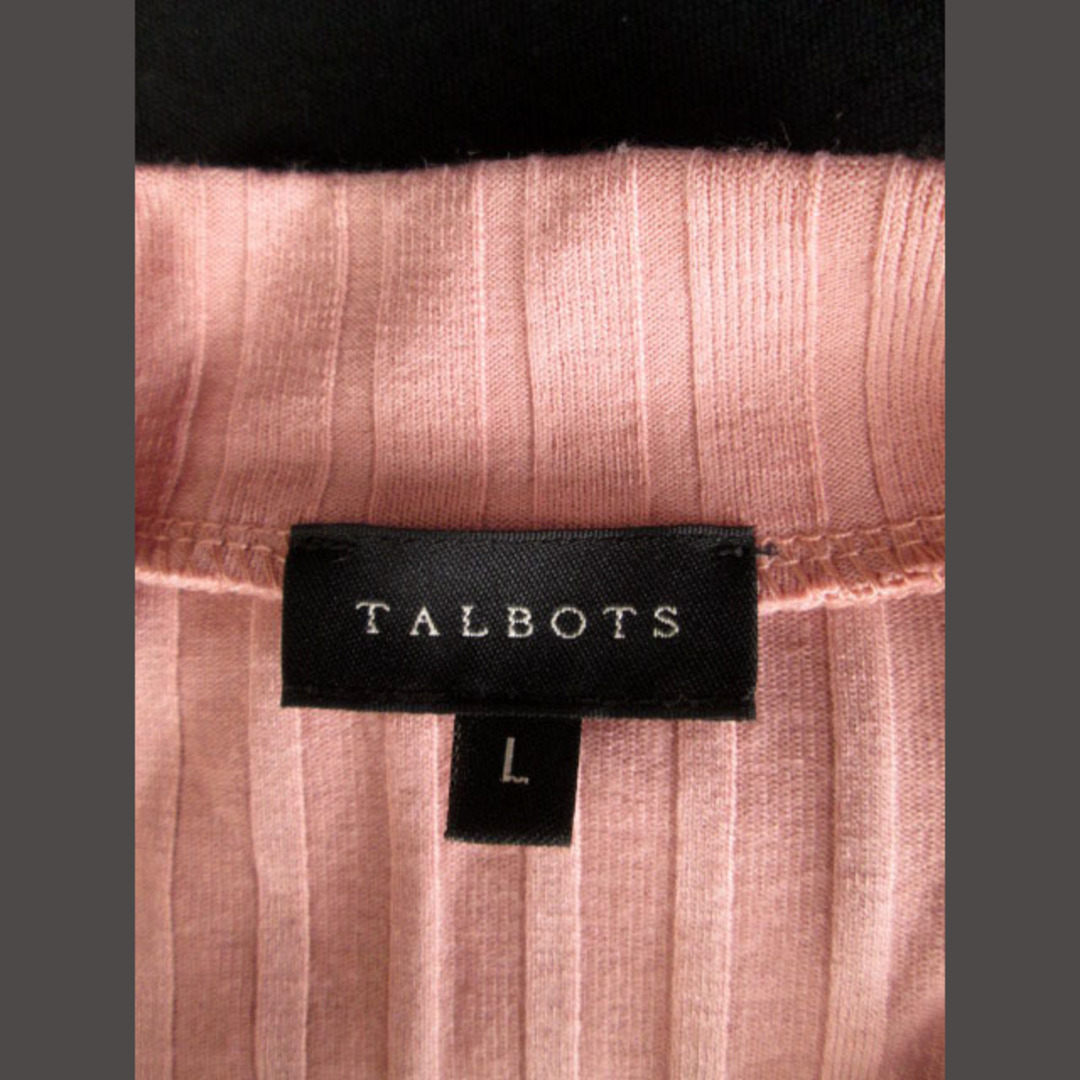 TALBOTS(タルボット)のタルボット TALBOTS カットソー リブニット ハイネック 長袖 L ピンク レディースのトップス(カットソー(長袖/七分))の商品写真