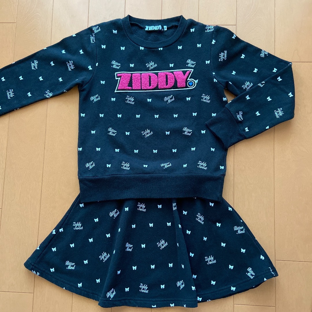 ZIDDY(ジディー)のZIDDY  ジディ   セットアップ　上下2枚セット（150㎝ ）黒 キッズ/ベビー/マタニティのキッズ服女の子用(90cm~)(ワンピース)の商品写真