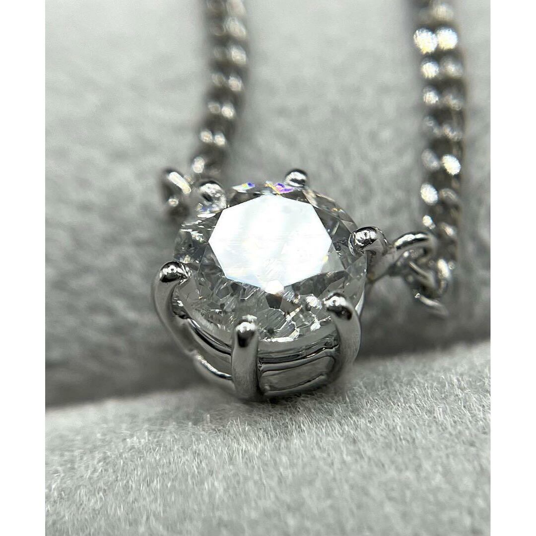 JJ406☆高級 ダイヤモンド1.04ct プラチナ ネックレス - ネックレス