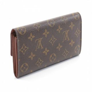 ルイヴィトン(LOUIS VUITTON)のポシェット ポルトモネ クレディ モノグラム 二つ折り長財布 PVC レザー ブラウン(財布)