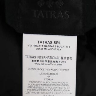 タトラス ポーランド製 MALE マーレ ダウンジャケット 4 ブラック TATRAS レディース  【231113】60cmゆき丈