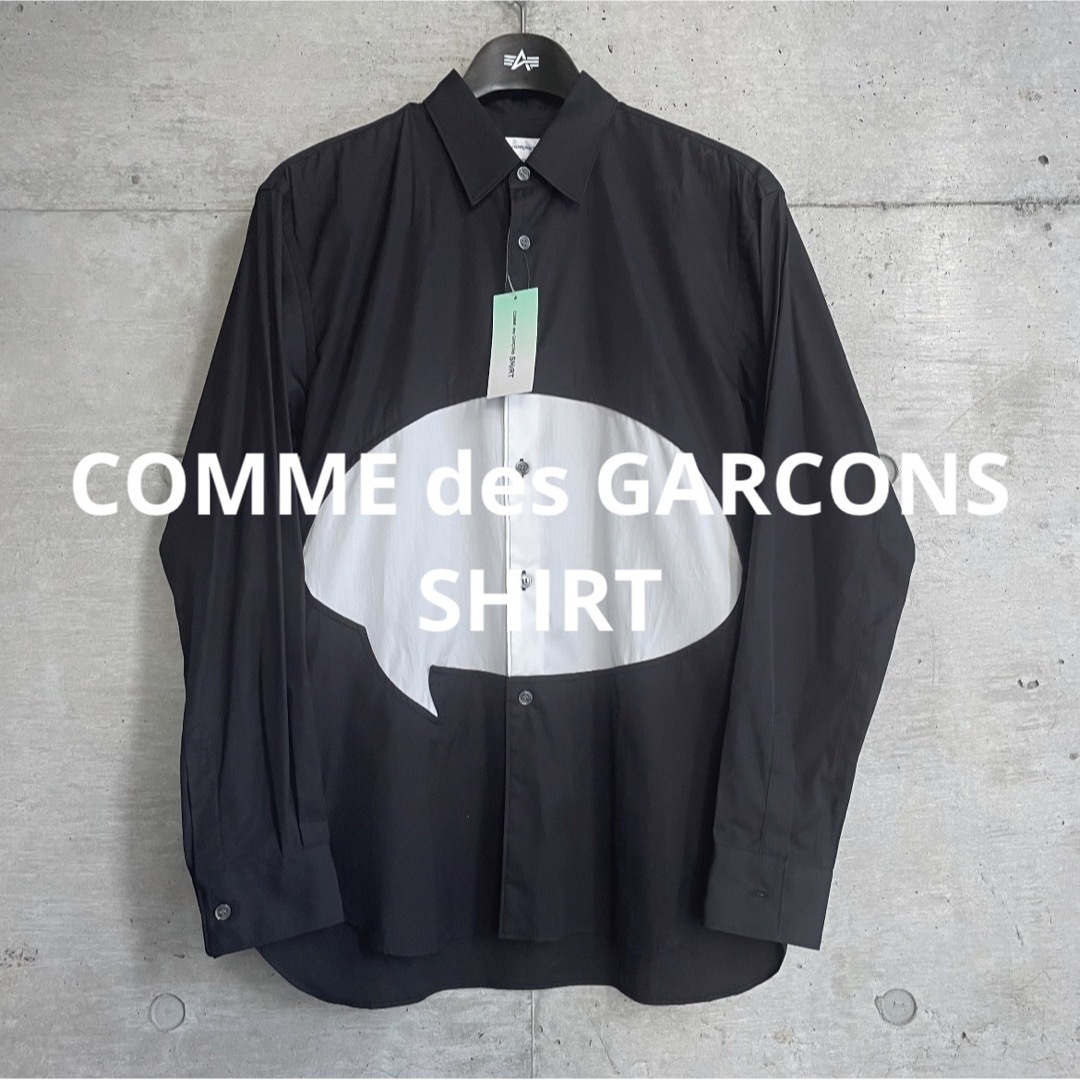 COMME des GARCONS(コムデギャルソン)の新品タグ付き コムデギャルソン クリスチャンマークレー コラボ  吹き出しシャツ メンズのトップス(シャツ)の商品写真