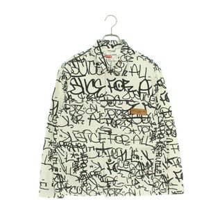 シュプリーム ×コムデギャルソンシャツ COMME des GARCONS SHIRT 18AW Printed Canvas Chore Coat  プリンテッドキャンバスチョアデニムジャケット メンズ S