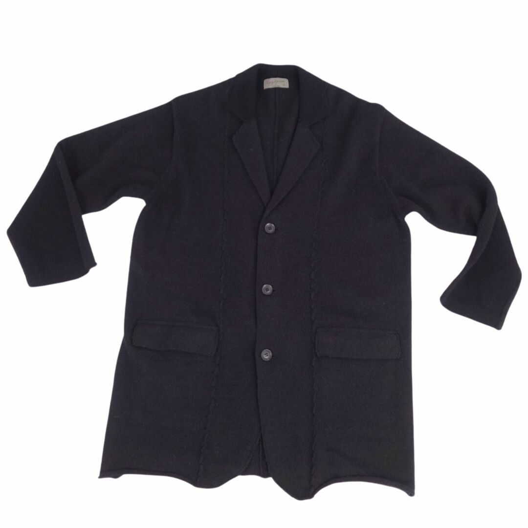 極美品 ヨウジヤマモト Yohji Yamamoto POUR HOMME ニット 2020AW コート ジャケット ウール アウター メンズ  HR-K74-193 3(L相当) ブラック