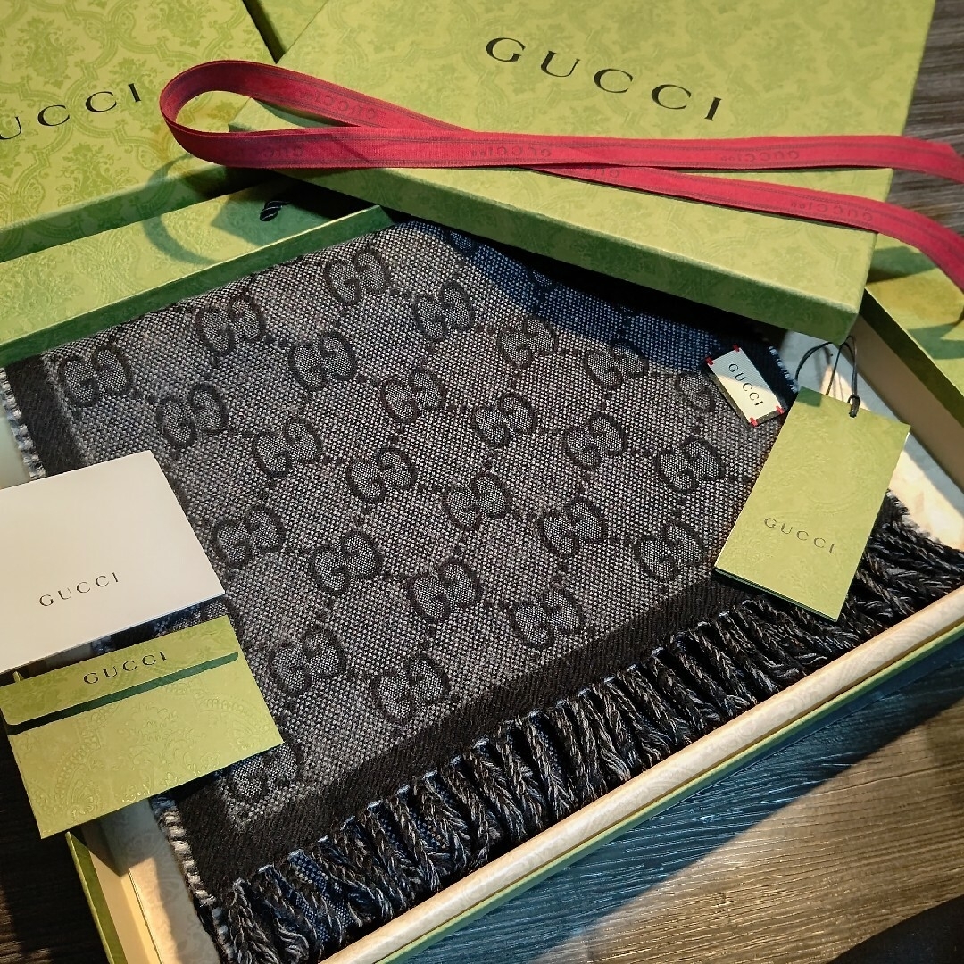 Gucci - ❤美品箱付❤GUCCI マフラー ストール ショール スカーフ