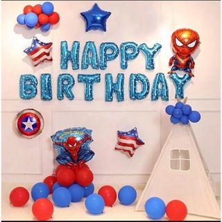 スパイダーマン　バースデーバルーン　誕生日飾り(その他)