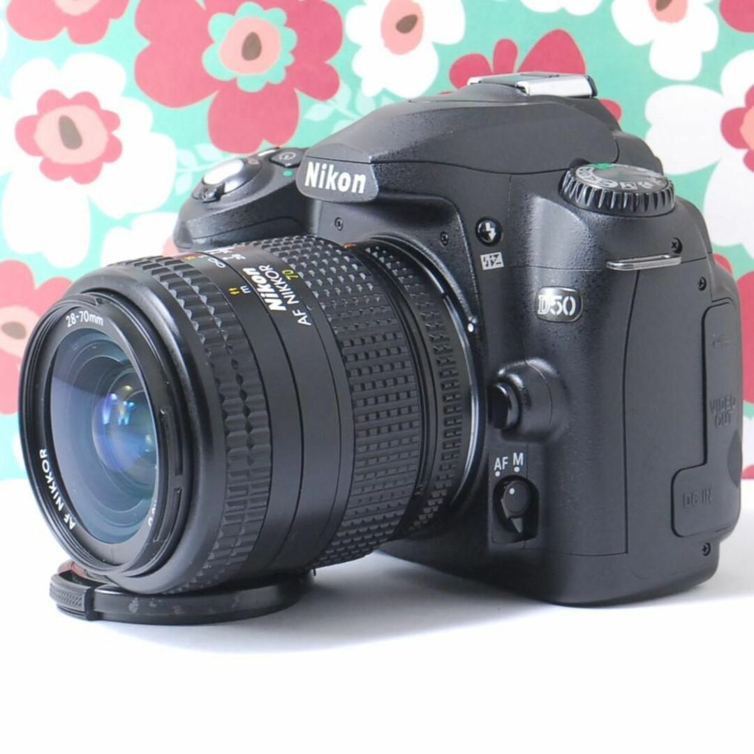 ☆iPhone転送&SD付き☆Nikon ニコン D50 レンズキット シルバー-