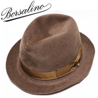 ボルサリーノ(Borsalino)の《ボルサリーノ》新品 伊製 高級セルベルトファーフェルトハット 61(XL)(ハット)