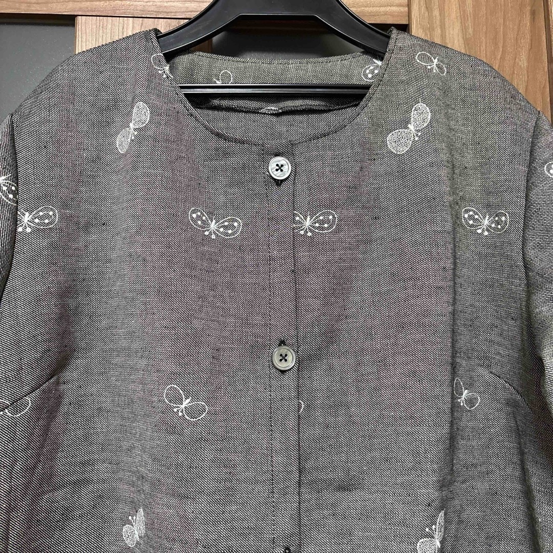 ミナペルホネン　choucho +noppara 羽織　ハンドメイド レディースのワンピース(ロングワンピース/マキシワンピース)の商品写真