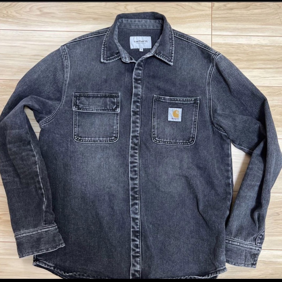 carhartt カーハート ブラックデニム　ジャケット デニムシャツメンズ